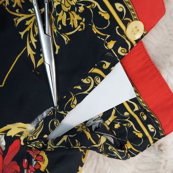 Cedars Long Sleeve Floral Silk Blouse, sz M - Picture 10 of 10